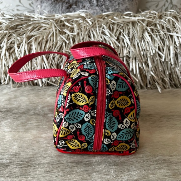 VERA BRADLEY Frills HAPPY SNAILS 2011 Insulated Lunch Bag Box 2 Handles Y2K 70’s - Picture 4 of 15